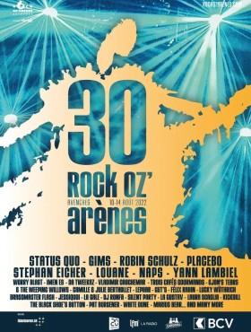 Affiche Rock Oz Arènes 2022