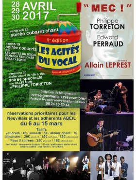 Affiche Les Agités Du Vocal ( plus d'édition) 2017