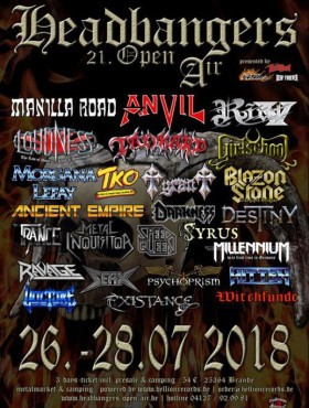 Affiche Headbangers Open Air 2018