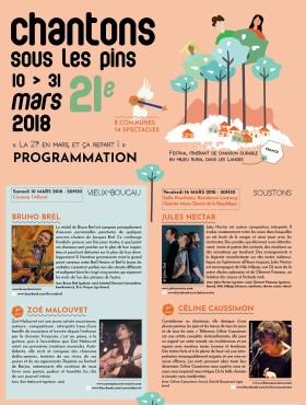 Affiche Chantons Sous Les Pins 2018