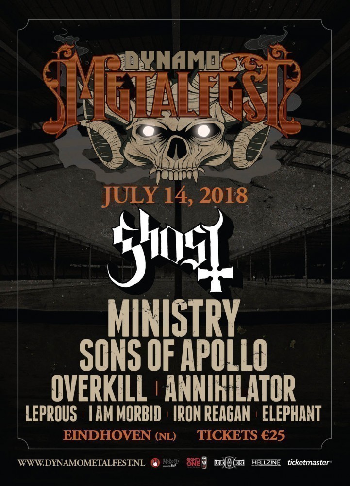 Festival Dynamo Metal Fest 2018 à Eindhoven (PaysBas). Programme