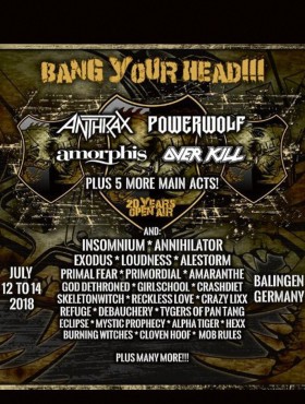 Affiche Bang Your Head Allemagne 2018