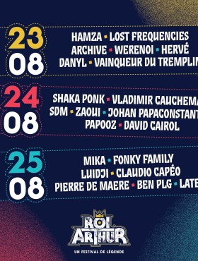 Affiche Festival Du Roi Arthur 2024