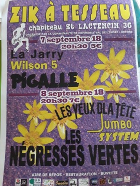Affiche Zik à Tesseau 2018