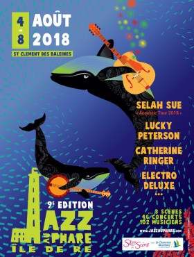 Affiche Jazz au phare de l'ile de Ré 2018