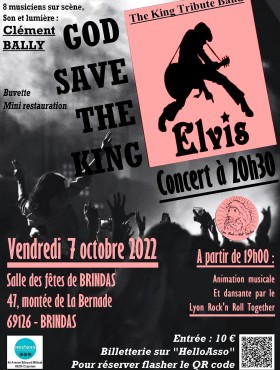 Affiche God Save The King Elvis 2022