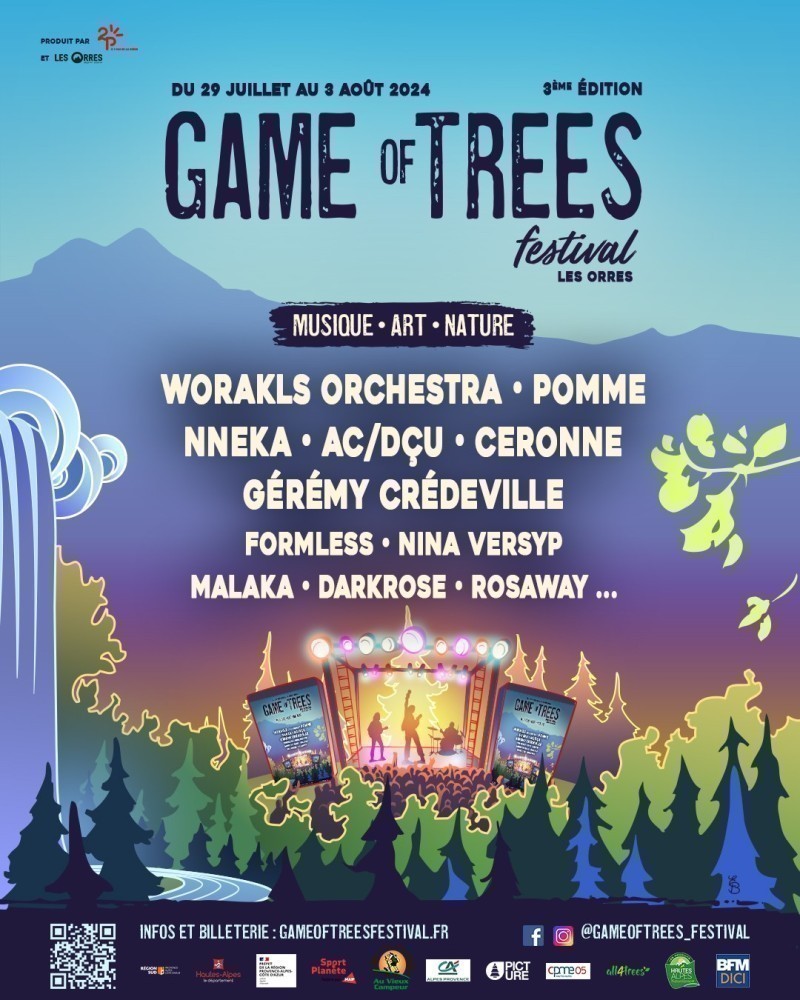 Game Of Trees Festival 2024 à Les Orres (05) Programme, concerts